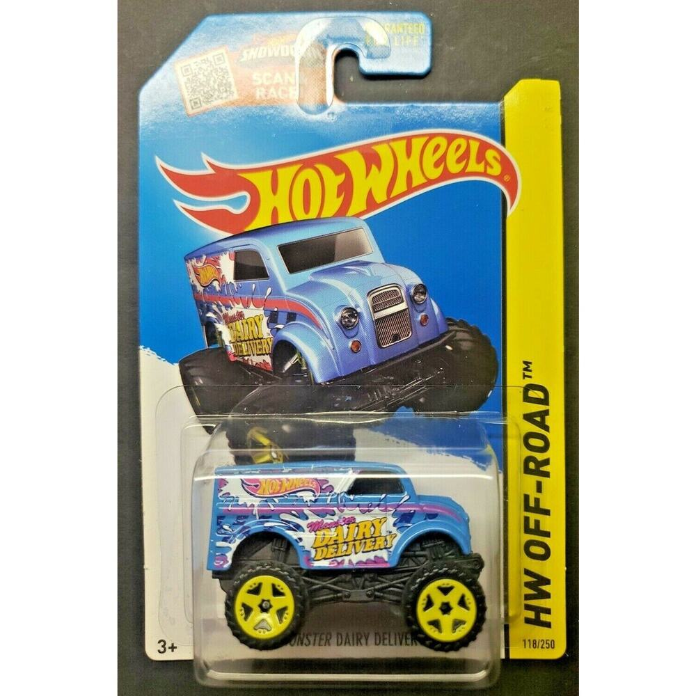 2014 Hot Wheels Monster Dairy Delivery #118 Blue HW Off-Road HW15